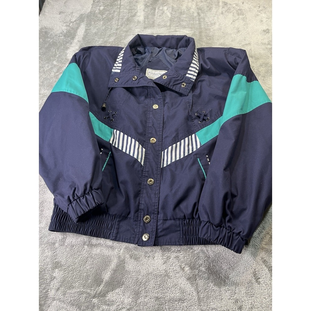 Vintage Karizma East LTD Women's Navy Blue Jacket Nautical Preppy Women's L